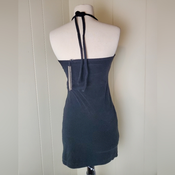 JUICY COUTURE black rhinestone terry cloth halter dress - Picture 2 of 5